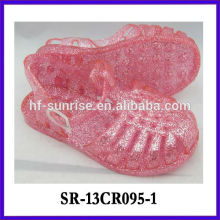 SR-13CR095-1 children glitter jelly sandals kids pvc sandals latest new children wholesale jelly sandals